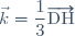 \vec{k} = \dfrac{1}{3}\overrightarrow{\text{DH}}